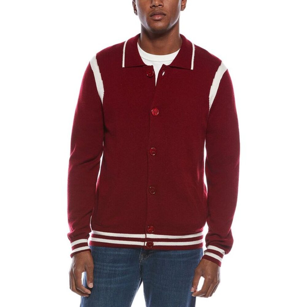 Kier + J Mens  Collar Wool & Cashmere-Blend Sweatshirt